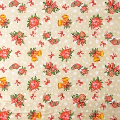Bambino Giesse Scampoli Tessuti In Cotone>BABY COTONE DIGITALE CAMPANELLE FIOCCHI