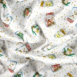 Bambino Giesse Scampoli Tessuti In Cotone>BABY COTONE DIGITALE VASI NATALE