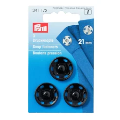 Giesse Scampoli Bottoni E Fibbie>Bottoni automatici ottone 21mm nero