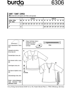 Cartamodelli Burda Taglie Forti>CAMICIA