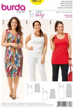Cartamodelli Burda Taglie Forti>Camicia, vestito