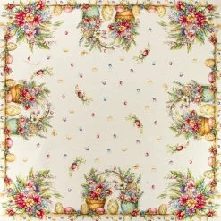 Giesse Scampoli Tovaglie Fantasia|Pannelli Per Cuscini>CENTRO TAVOLA 100X100 EASTER FLOWERS