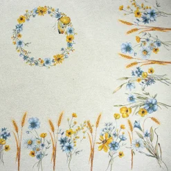 Giesse Scampoli Tovaglie Fantasia|Pannelli Per Cuscini>CENTRO TAVOLA 100X100 FIORI E SPIGHE