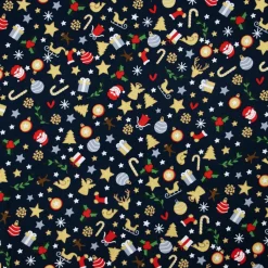 Bambino Giesse Scampoli Tessuti In Cotone>COTONE NATALE NOTTE 8 SAN SILVESTRO