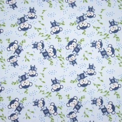 Bambino Giesse Scampoli Tessuti In Cotone>COTONE OLANDA SCIMMIETTE