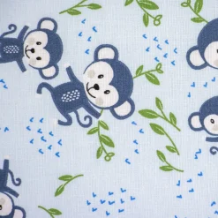 Bambino Giesse Scampoli Tessuti In Cotone>COTONE OLANDA SCIMMIETTE
