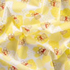 Bambino Giesse Scampoli Tessuti In Cotone>COTONE STEF TEDDY CUORE