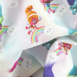 Bambino Giesse Scampoli Tessuti In Cotone>COTONE TROLLS FUMETTI