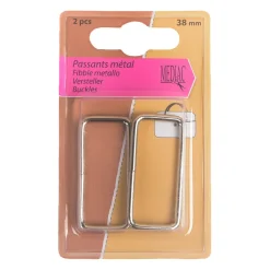 Giesse Scampoli Bottoni E Fibbie>Fibbie metallo 38mm 2pz
