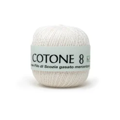 Giesse Scampoli Ferri E Uncinetti>FILO UNCINETTO COTONE N.8 GOM.DA 100G