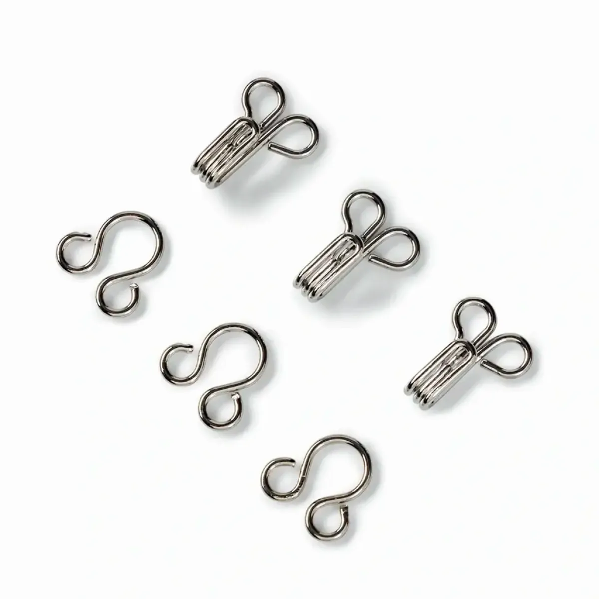 Giesse Scampoli Chiusure Ed Accessori Intimo>Ganci ed occhielli ottone N.1 argento