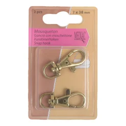 Giesse Scampoli Accessori Per Borse E Bigiotteria>GANCIO CON MOSCHETTONE 7X38MM