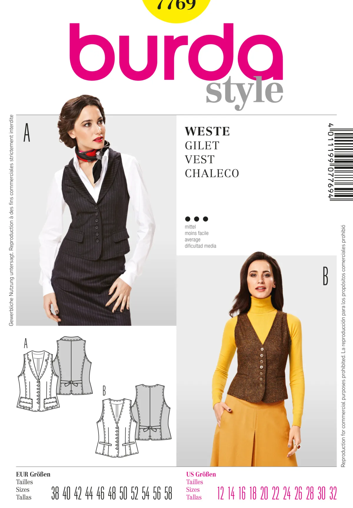 Cartamodelli Burda Giacche>gilet