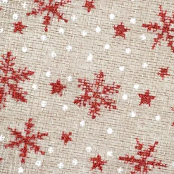 Giesse Scampoli Tessuti Tecnici Per L'Arredo>JUTA STAMPATA NEVE NATALE