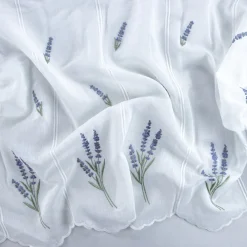 Giesse Scampoli Tende A Vetro>KREMS TIROLESE RICAMATA LAVANDA