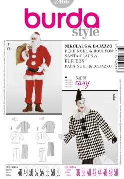 Cartamodelli Burda Costumi Per Spettacoli E Carnevale>Nicola, Bajazzo
