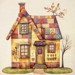 Giesse Scampoli Tovaglie Fantasia|Pannelli Per Cuscini>Pannelli 47x47 casetta patchwork