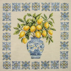 Giesse Scampoli Tovaglie Fantasia|Pannelli Per Cuscini>Pannelli 47x47 maiolica limoni