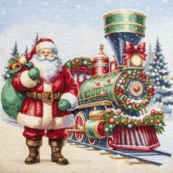 Giesse Scampoli Tovaglie Fantasia|Pannelli Per Cuscini>PANNELLI 47X47 XMAS TRAIN
