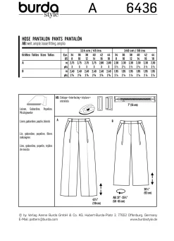 Cartamodelli Burda Pantaloni>pantaloni