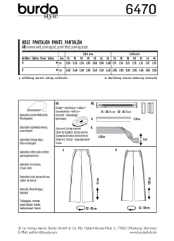 Cartamodelli Burda Pantaloni>pantaloni