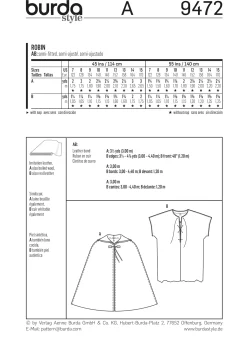 Cartamodelli Burda Neonati|Bambini>pettirosso