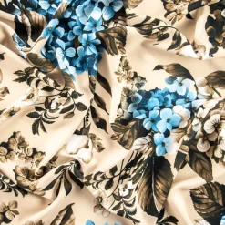 Giesse Scampoli Fantasie Moda>RASO NICOLETTA ELAX ORTENSIE