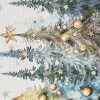 Giesse Scampoli Tovaglie Fantasia>RUNNER PIAZZATO 40X100 BOSCO NATALE