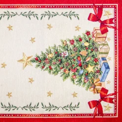 Giesse Scampoli Tovaglie Fantasia|Pannelli Per Cuscini>RUNNER PIAZZATO 47X140 FELIZ NAVIDAD