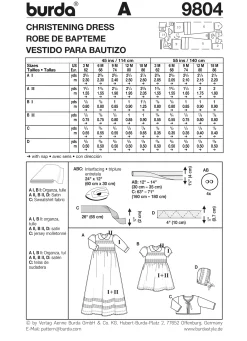 Cartamodelli Burda Neonati|Bambini>Taufkleid