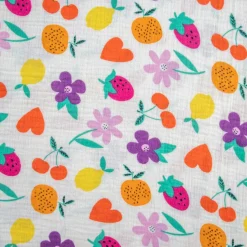 Bambino Giesse Scampoli Tessuti In Cotone|Fantasie Moda>TELA INDIANA FANTASIA FIORI E FRUTTA
