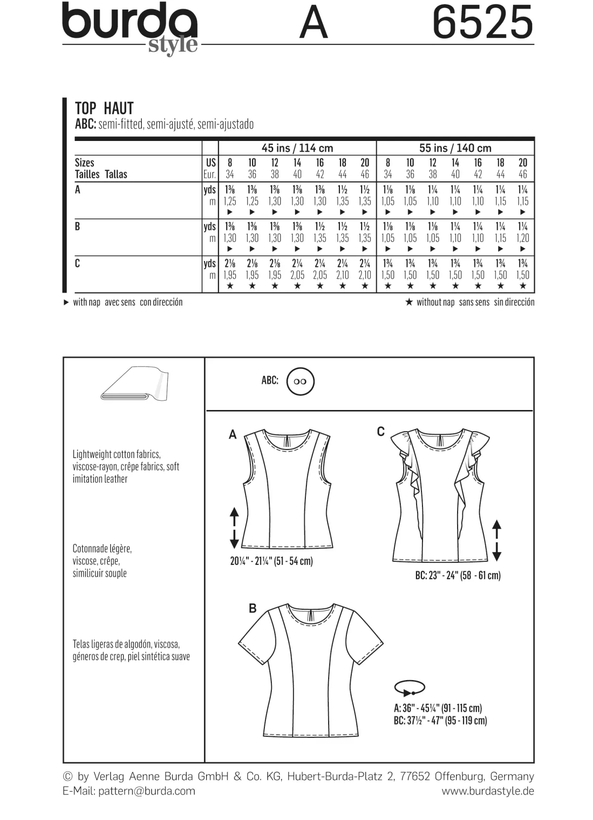 Cartamodelli Burda Top>top