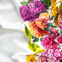 Giesse Scampoli Tovaglie Fantasia>TOVAGLIA BALZATA ORTENSIE