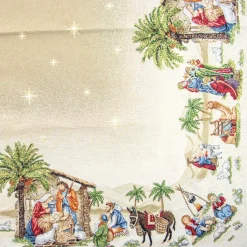 Giesse Scampoli Tovaglie Fantasia|Pannelli Per Cuscini>Tovaglia piazzata 100x100 Natività