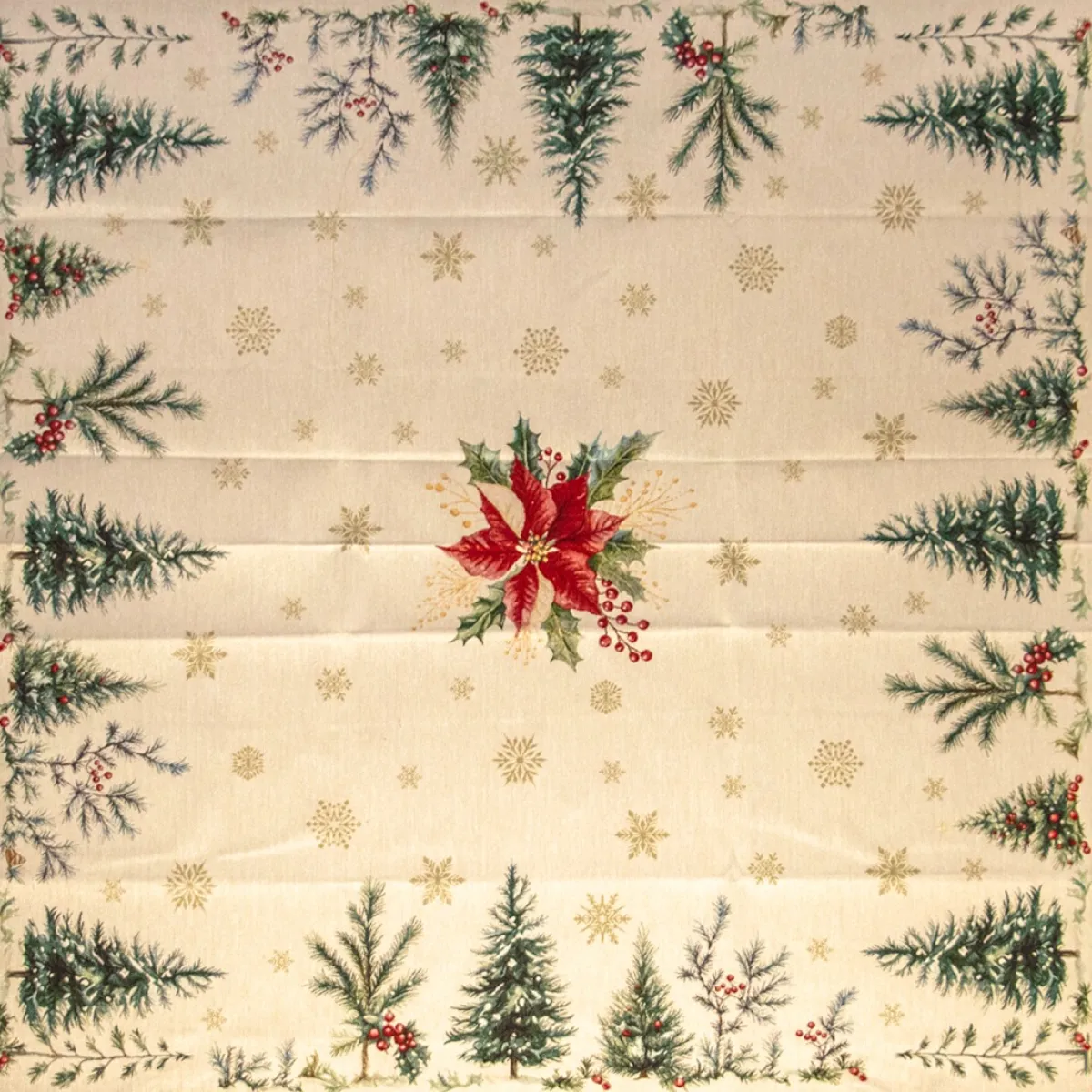 Giesse Scampoli Tovaglie Fantasia>TOVAGLIA PIAZZATA 140X140 XMAS WOODS