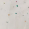 Giesse Scampoli Tulle & Tessuti Rete|Pizzi E Tessuti Ricamati>TULLE CON PERLINE MULTICOLOR NAVE
