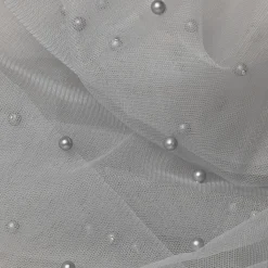 Giesse Scampoli Tulle & Tessuti Rete|Pizzi E Tessuti Ricamati>TULLE CON PERLINE NAVE