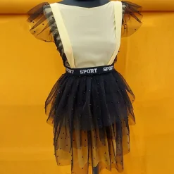 Giesse Scampoli Tulle & Tessuti Rete|Pizzi E Tessuti Ricamati>TULLE CON PERLINE NAVE