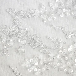 Giesse Scampoli Tessuti In Pizzo|Tessuti Tinta Unita>TULLE RICAMATO CON PERLINE LIMOGES SPOSA