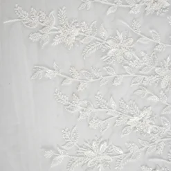 Giesse Scampoli Tessuti In Pizzo|Tessuti Tinta Unita>TULLE RICAMATO CON PERLINE ROUEN SPOSA
