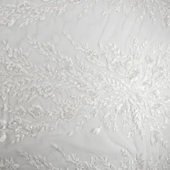 Giesse Scampoli Tessuti In Pizzo|Tessuti Tinta Unita>TULLE RICAMATO CON PERLINE VERTOU SPOSA