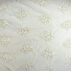 Giesse Scampoli Pizzi E Tessuti Ricamati>TULLE RICAMATO PERLINE E PAILLETTES