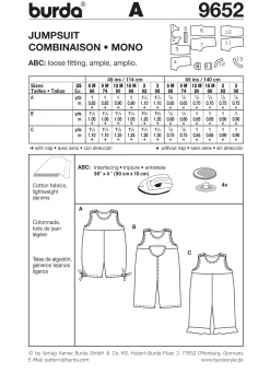 Cartamodelli Burda Neonati|Bambini>tuta