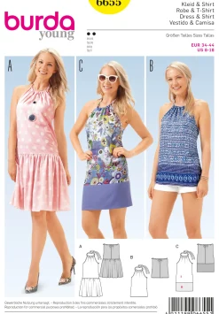Cartamodelli Burda Top|Abiti>Vestito e camicia